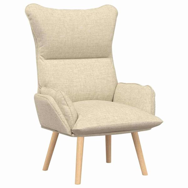 vidaXL Χαλαρωτική Πολυθρόνα Κρεμ 69 x 74 x 93 εκ. ύφασμα