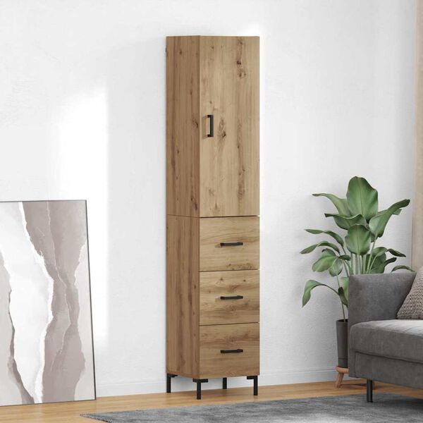 vidaXL Highboard Artisan Oak 69,5 x 34 x 180 &epsilon;&kappa;. &Epsilon;&pi;&epsilon;&xi;&epsilon;&rho;&gamma;&alpha;&sigma;&mu;έ&nu;&omicron; &xi;ύ&lambda;&omicron;