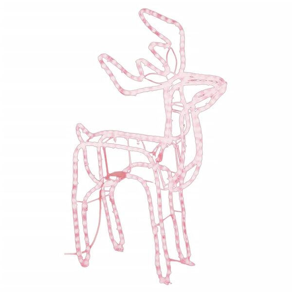 vidaXL Χριστουγεννιάτικος Τάρανδος Θερμό Λευκό 76 x 42x 87 εκ.