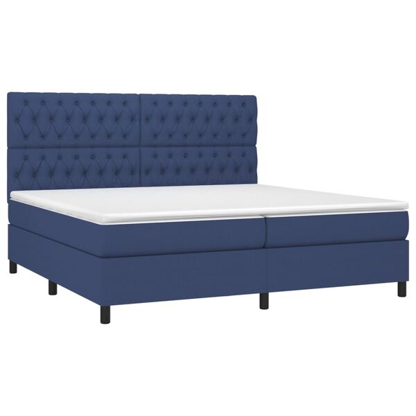 vidaXL &Kappa;&rho;&epsilon;&beta;ά&tau;&iota; Boxspring &mu;&epsilon; &Sigma;&tau;&rho;ώ&mu;&alpha; &Mu;&pi;&lambda;&epsilon; 200x200 &epsilon;&kappa;. &Upsilon;&phi;&alpha;&sigma;&mu;ά&tau;&iota;&nu;&omicron;