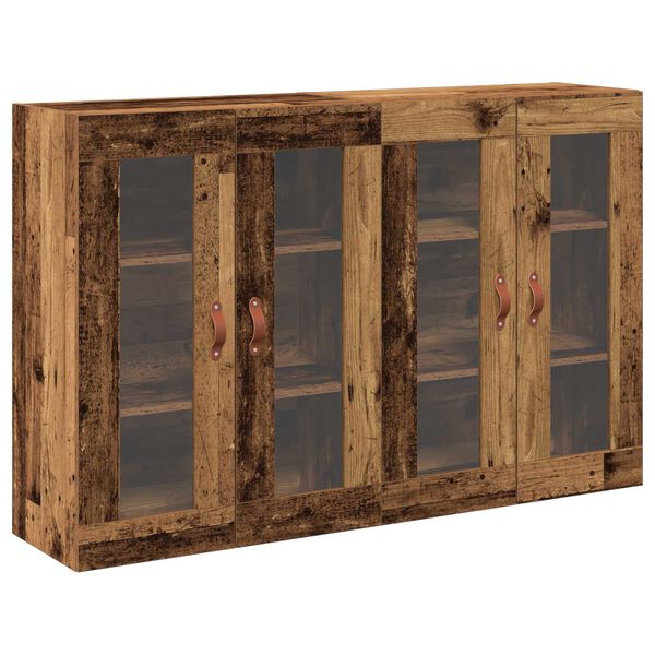 vidaXL Ντουλάπες τοίχου 2 τεμ. παλιού ξύλου, 69.5x34x90 εκ. από ξύλο.