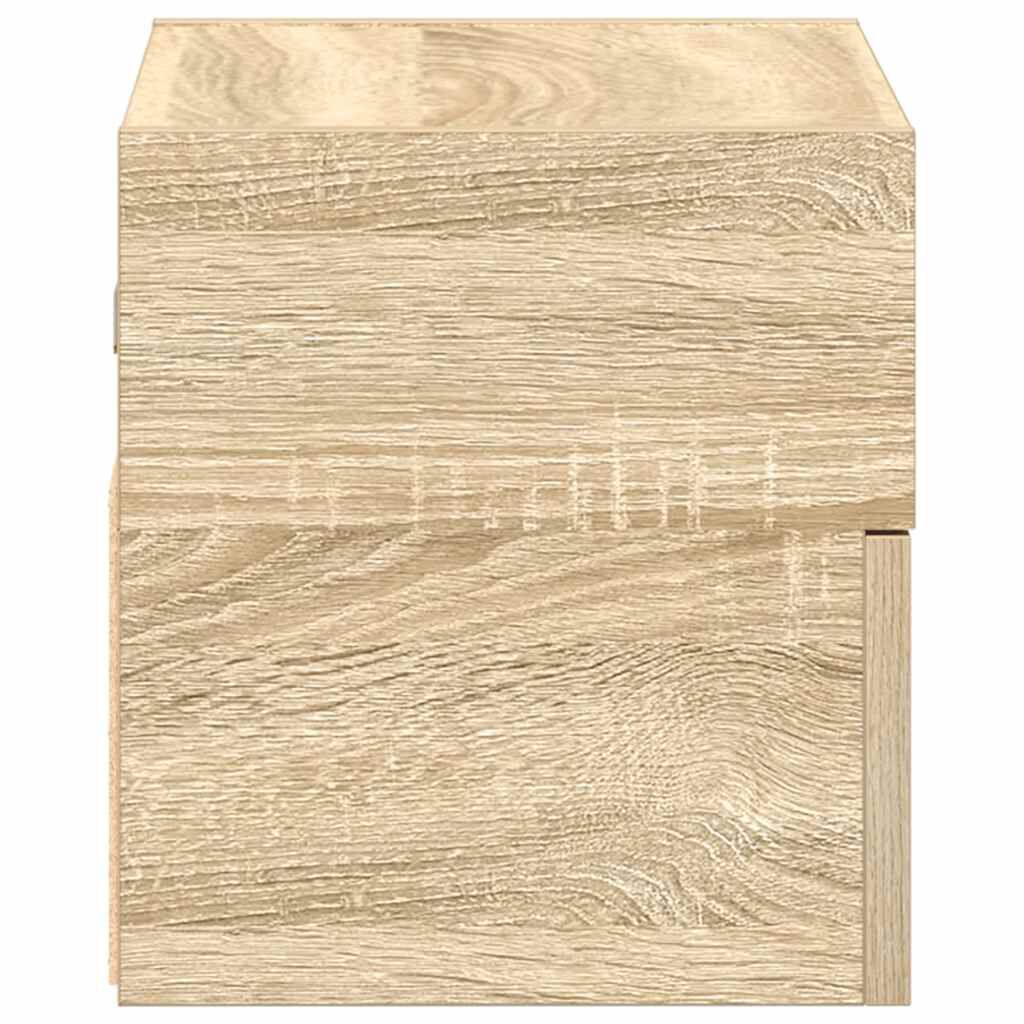 vidaXL Κομοδίνο Επιτοίχιο Sonoma Δρυς 45x26x28,5 εκ.
