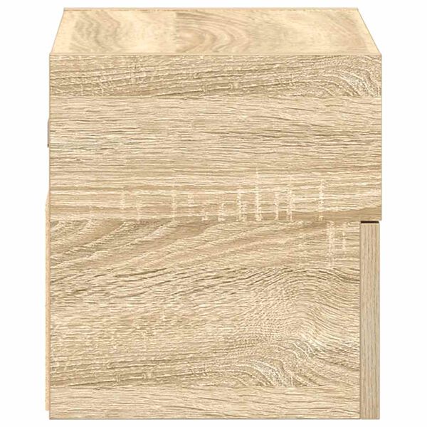 vidaXL Κομοδίνο Επιτοίχιο Sonoma Δρυς 45x26x28,5 εκ.