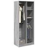 vidaXL Ντουλάπα Γκρι Sonoma 80x50x200 εκ. από Επεξεργασμένο Ξύλο
