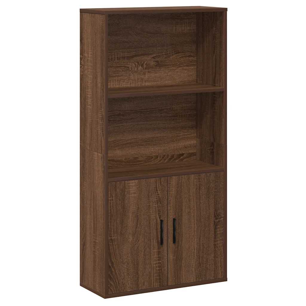 vidaXL Βιβλιοθήκη Καφέ Δρυς 60x24x120 εκ. από Επεξεργασμένο Ξύλο