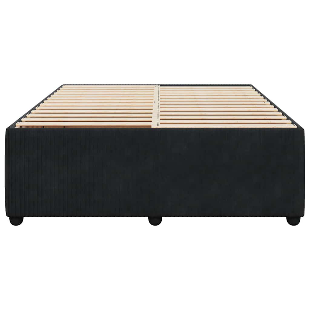 vidaXL Σκελετός Κρεβατιού Χωρίς Στρώμα Μαύρο 160x200 εκ. Βελούδινο