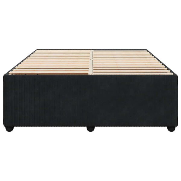 vidaXL Σκελετός Κρεβατιού Χωρίς Στρώμα Μαύρο 160x200 εκ. Βελούδινο