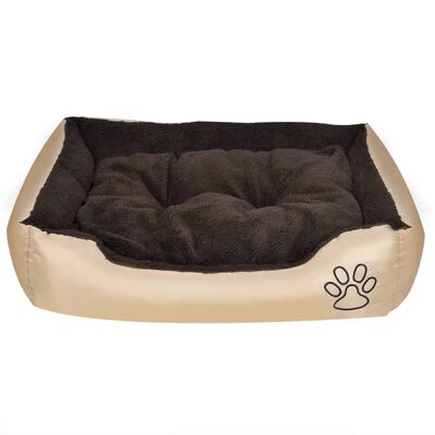 vidaXL Κρεβάτι Σκύλου Ζεστό με Επενδυμένο Μαξιλάρι L