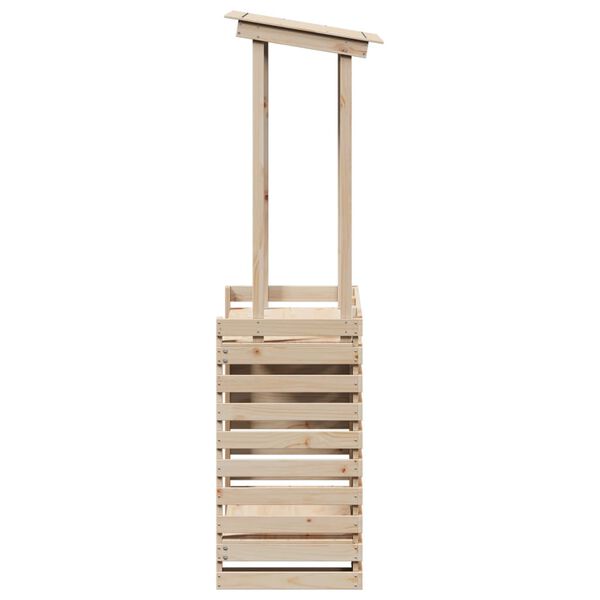 vidaXL Τραπέζι Μπαρ Κήπου με Οροφή 112,5x57x195,5 εκ. Μασίφ Πεύκο
