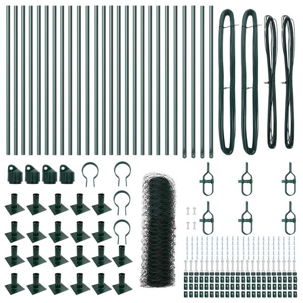 vidaXL Στύλος Περιφράξεων Πράσινο 50 x 0,8 μ (50 mm δίχτυ)