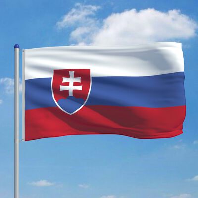 vidaXL Σημαία Σλοβακίας 6 μ. με Ιστό Αλουμινίου