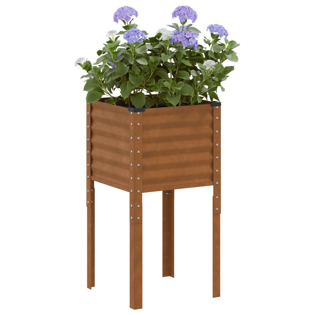 vidaXL Ζαρντινιέρα 45x45x88 εκ. Ατσάλι Σκληρυθέν στον Αέρα