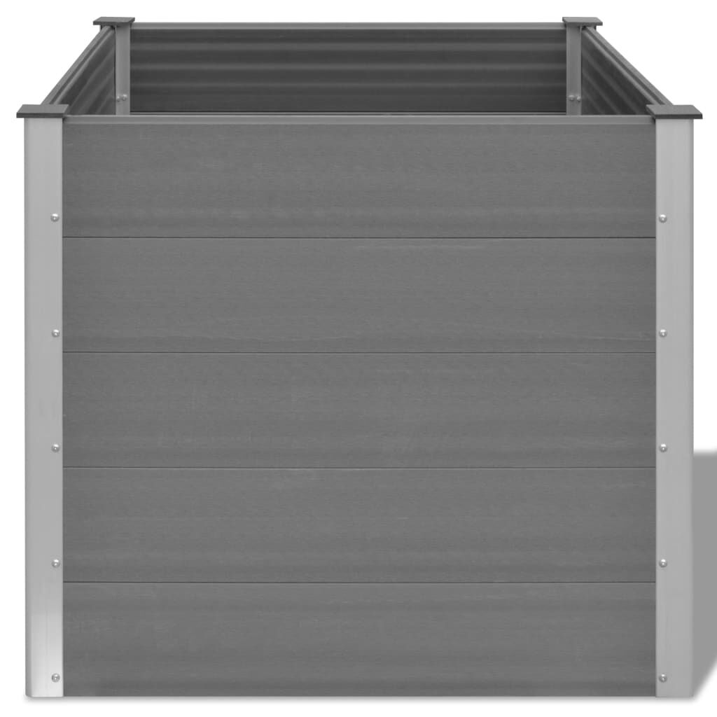 vidaXL Ζαρντινιέρα Υπερυψωμένη Γκρι 100 x 100 x 91 εκ. από WPC