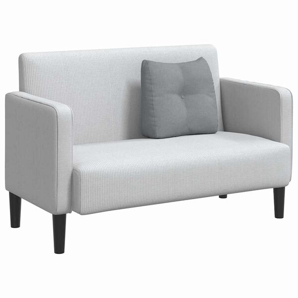 vidaXL Μαξιλάρι Πλάτης Ανοιχτό γκρι 45 x 24 x 50 εκ ύφασμα