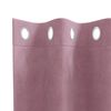 vidaXL Κουρτίνες με κουρτίνες 2 pcs Σκούρο Ροζ 140 x 140 cm Βελούδο