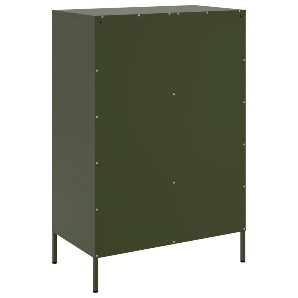 vidaXL Ντουλάπι Πράσινο Λαδί 68x39x101,5 εκ. από Ατσάλι
