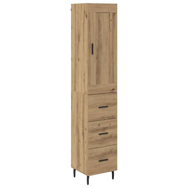 vidaXL Highboard Artisan Oak 34,5 x 34 x 180 &epsilon;&kappa;. &Epsilon;&pi;&epsilon;&xi;&epsilon;&rho;&gamma;&alpha;&sigma;&mu;έ&nu;&omicron; &xi;ύ&lambda;&omicron;