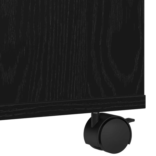 vidaXL Ράφι Εκτυπωτή με Ρόδες Μαύρη Δρυς 60x48x74 εκ.
