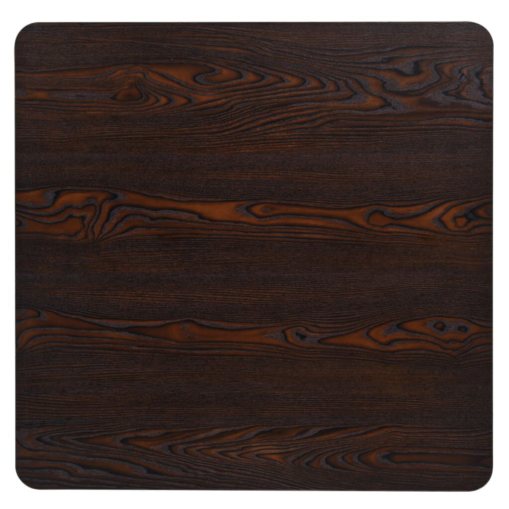 vidaXL Τραπέζι Bistro Τετράγωνο Σκούρο Σταχτί 80x80x75 εκ. MDF/Ατσάλι