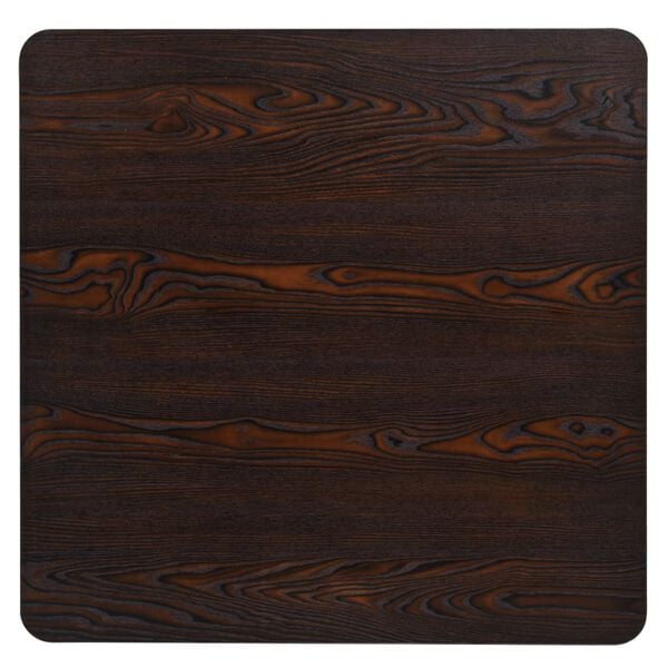 vidaXL Τραπέζι Bistro Τετράγωνο Σκούρο Σταχτί 80x80x75 εκ. MDF/Ατσάλι
