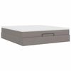 vidaXL Οθωμανικό κρεβάτι με στρώμα Taupe 180x200cm ύφασμα