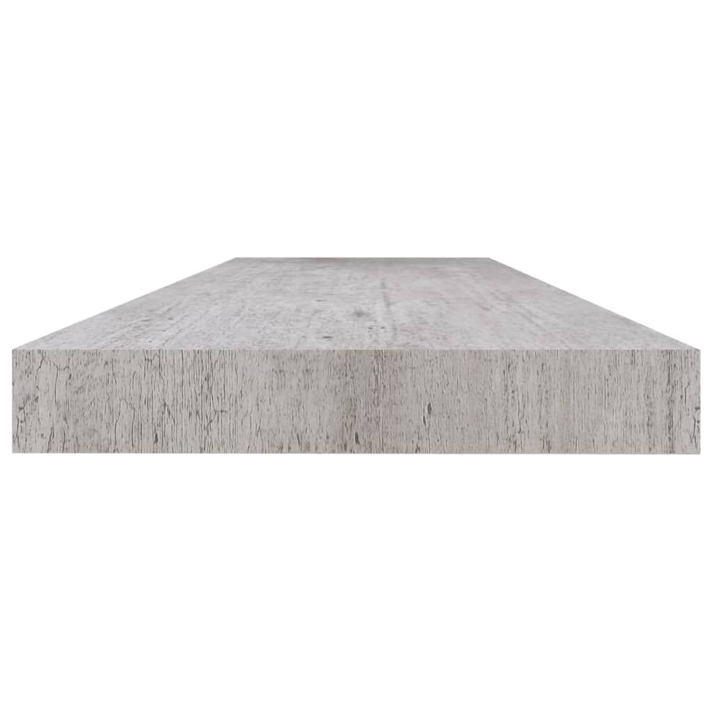 vidaXL Ράφια Τοίχου 2 τεμ. Γκρι Σκυροδέματος 120x23,5x3,8 εκ. MDF