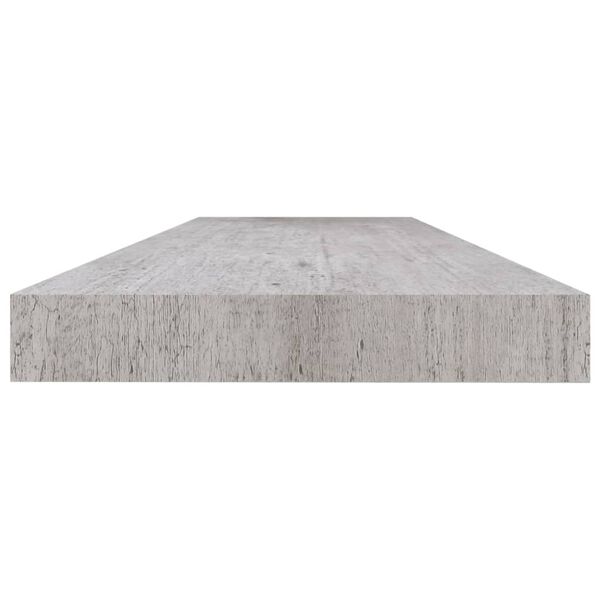 vidaXL Ράφια Τοίχου 2 τεμ. Γκρι Σκυροδέματος 120x23,5x3,8 εκ. MDF