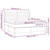 vidaXL Κρεβάτι Boxspring με Στρώμα Σκούρο Μπλε 180x200 εκ. Βελούδινο