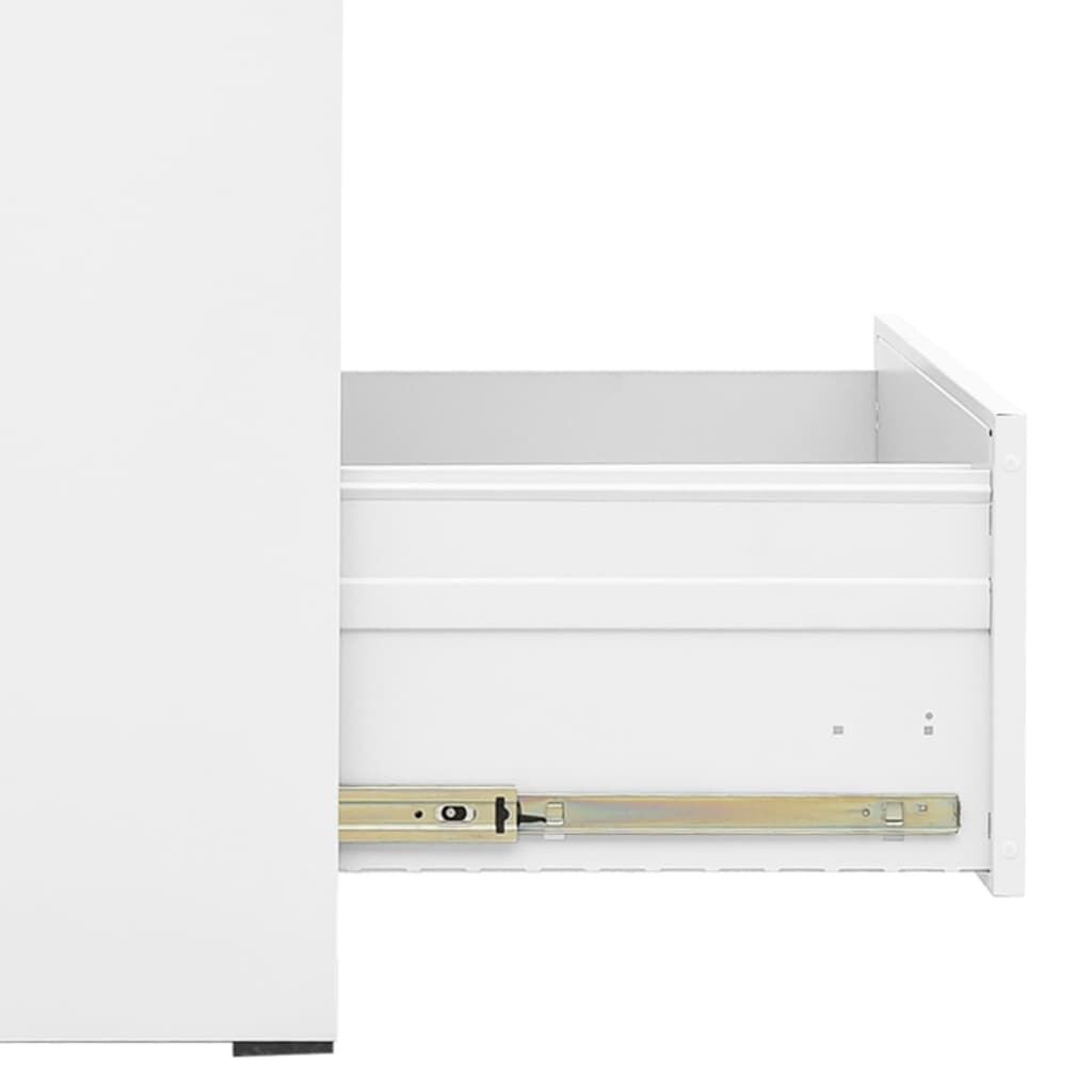 vidaXL Αρχειοθήκη Λευκή 46 x 62 x 102,5 εκ. από Ατσάλι