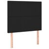 vidaXL Κρεβάτι Boxspring με Στρώμα Μαύρο 80 x 200 εκ. Συνθετικό Δέρμα