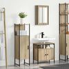 vidaXL Σετ Επίπλων Μπάνιου με ράφι 3 pcs Καφέ 33 x 33 x 120.5 εκ.
