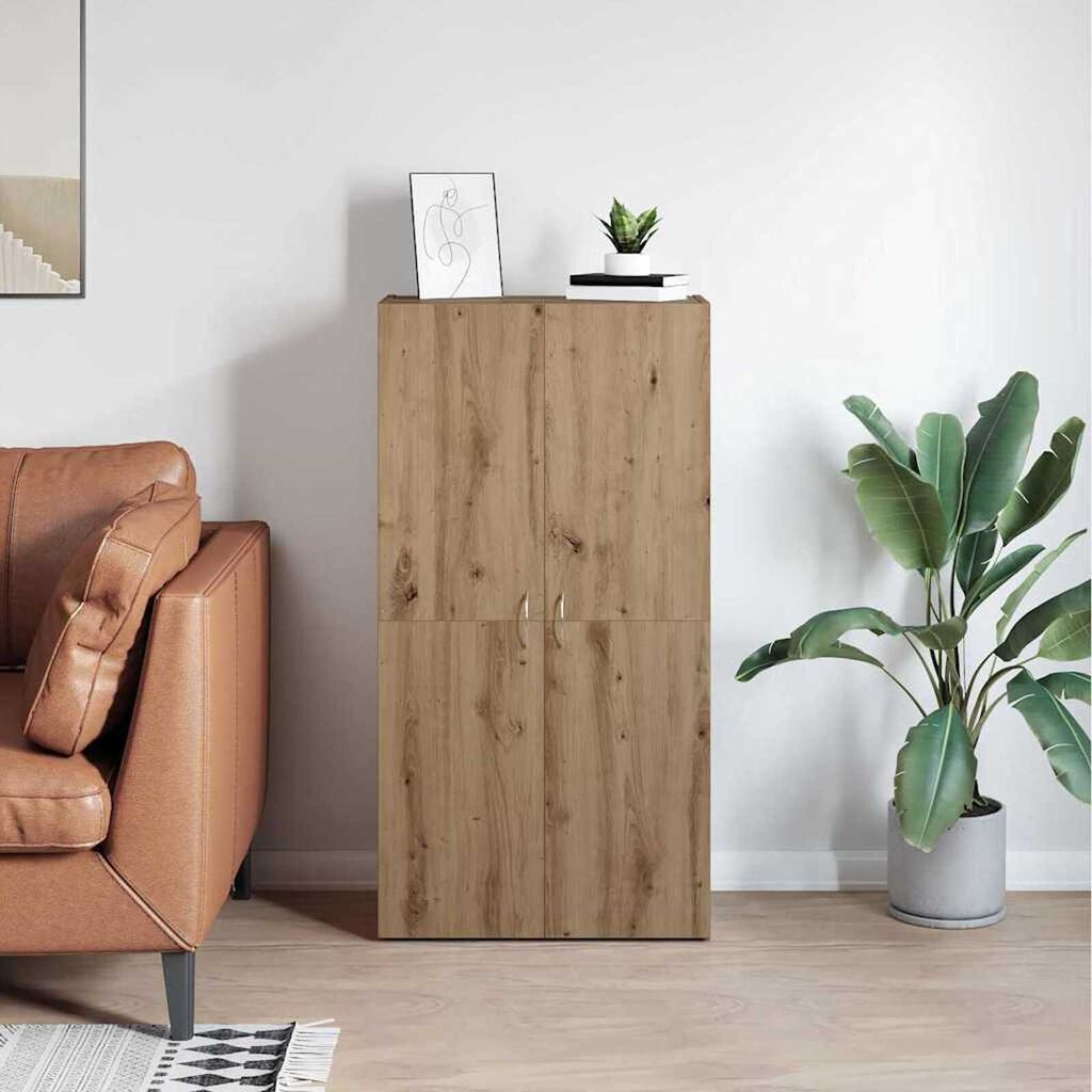 vidaXL Γραφείο Ντουλάπι με ράφι με πόρτα artisan δρυς 60 x 32 x 115 cm