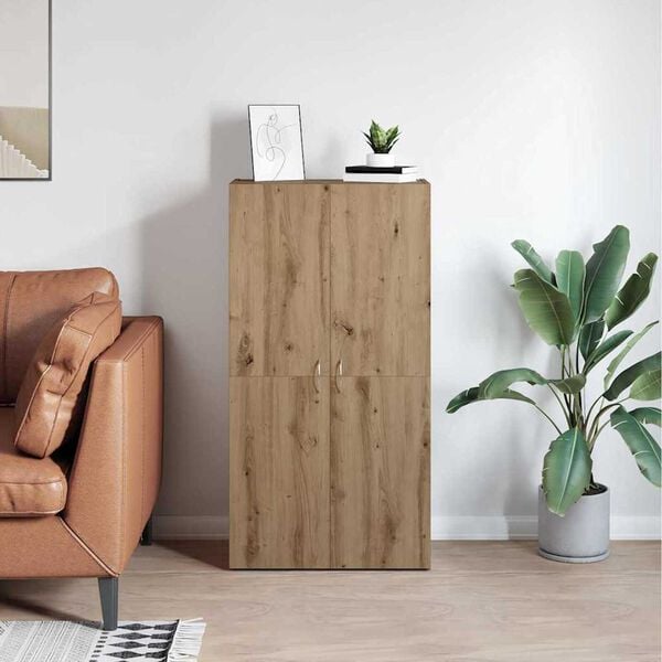 vidaXL Γραφείο Ντουλάπι με ράφι με πόρτα artisan δρυς 60 x 32 x 115 cm