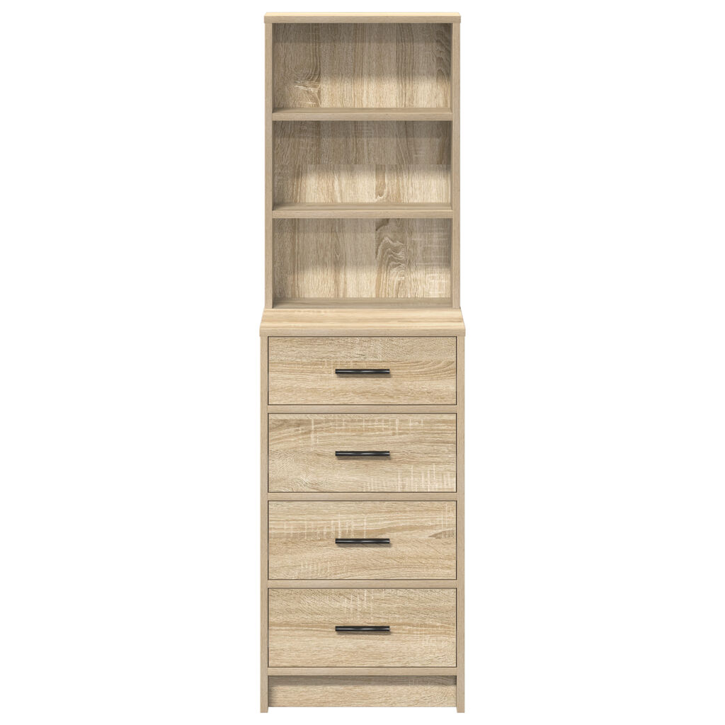 vidaXL Highboard Sonoma Oak 40x41x135 εκ. Επεξεργασμένο Ξύλο