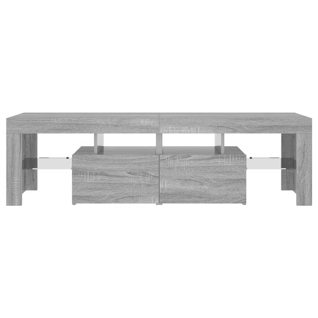 vidaXL Έπιπλο Τηλεόρασης με LED Γκρι Sonoma 140 x 36,5 x 40 εκ.
