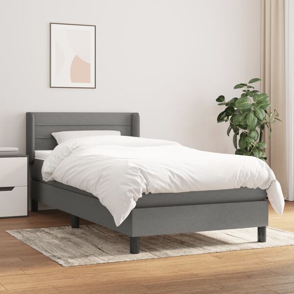 vidaXL &Kappa;&rho;&epsilon;&beta;ά&tau;&iota; Boxspring &mu;&epsilon; &Sigma;&tau;&rho;ώ&mu;&alpha; &Sigma;&kappa;&omicron;ύ&rho;&omicron; &Gamma;&kappa;&rho;&iota; 100x200 &epsilon;&kappa;. &Upsilon;&phi;&alpha;&sigma;&mu;ά&tau;&iota;&nu;&omicron;