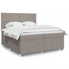 vidaXL &Kappa;&rho;&epsilon;&beta;ά&tau;&iota; Boxspring &mu;&epsilon; &Sigma;&tau;&rho;ώ&mu;&alpha; Taupe 200x200 &epsilon;&kappa;. &Upsilon;&phi;&alpha;&sigma;&mu;ά&tau;&iota;&nu;&omicron;