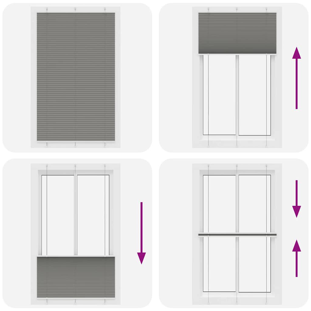 vidaXL Πλισέ περσίδα Ανθρακί 120x200 cm Πλάτος υφάσματος 119,4 cm