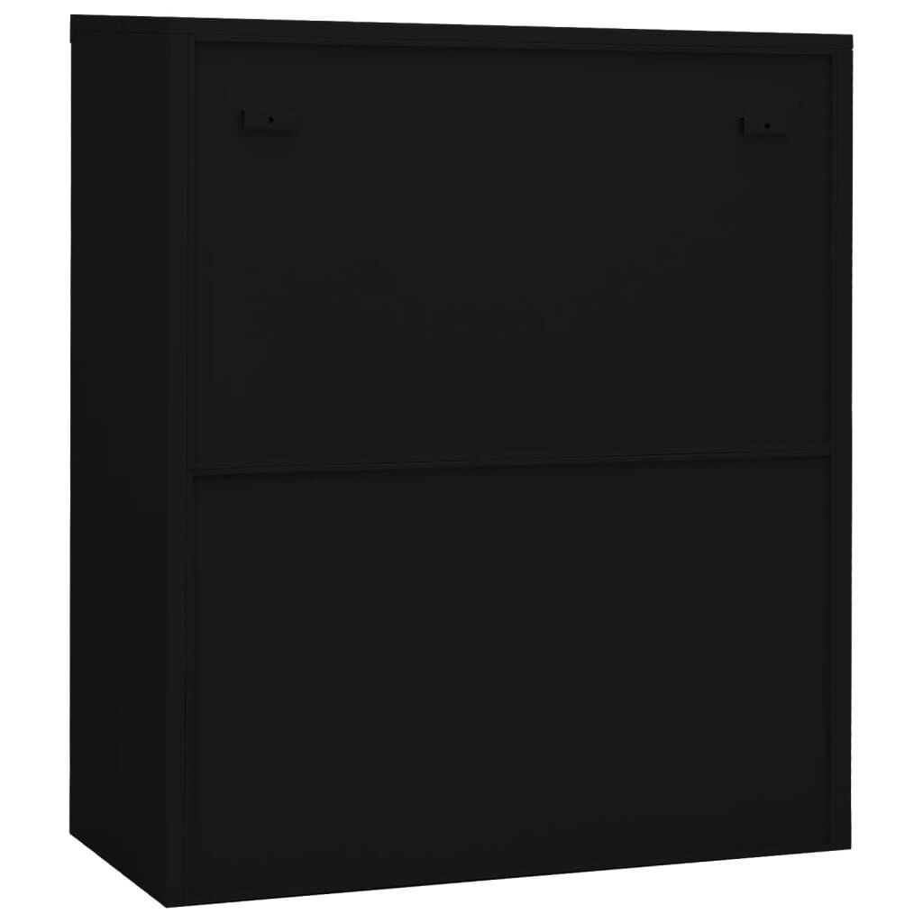 vidaXL Ντουλάπα Γραφείου Μαύρη 90 x 40 x 105 εκ. Ατσάλινη