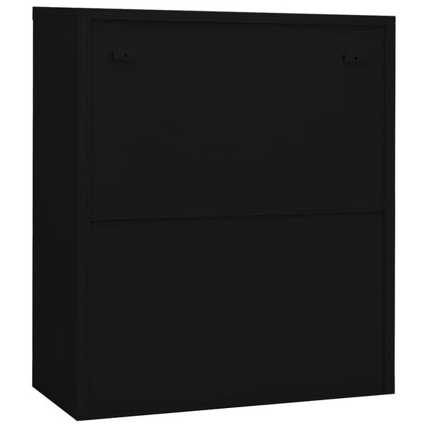 vidaXL Ντουλάπα Γραφείου Μαύρη 90 x 40 x 105 εκ. Ατσάλινη