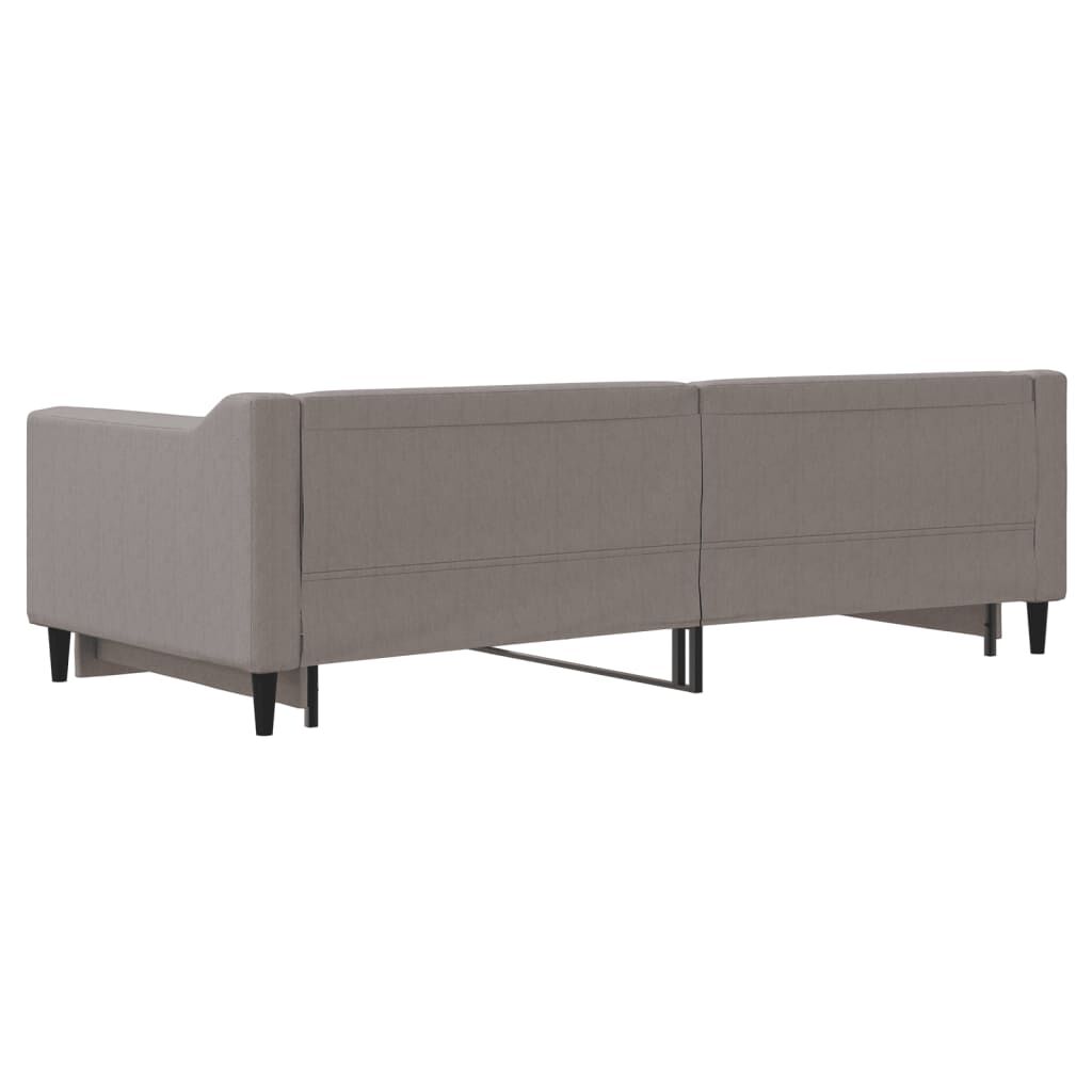 vidaXL Καναπές Κρεβάτι Συρόμενος Γκρι / Μπεζ 90 x 200 εκ. Υφασμάτινος