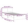 vidaXL Πλαίσιο Κρεβατιού με Κεφαλάρι και LED Γκρι sonoma 100 x 200 εκ.
