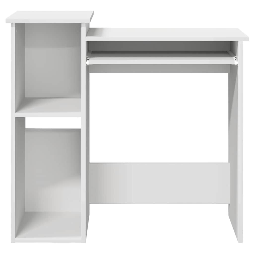 Γραφείο vidaXL με ράφια Λευκό 84x40x78 cm Κατασκευασμένο ξύλο