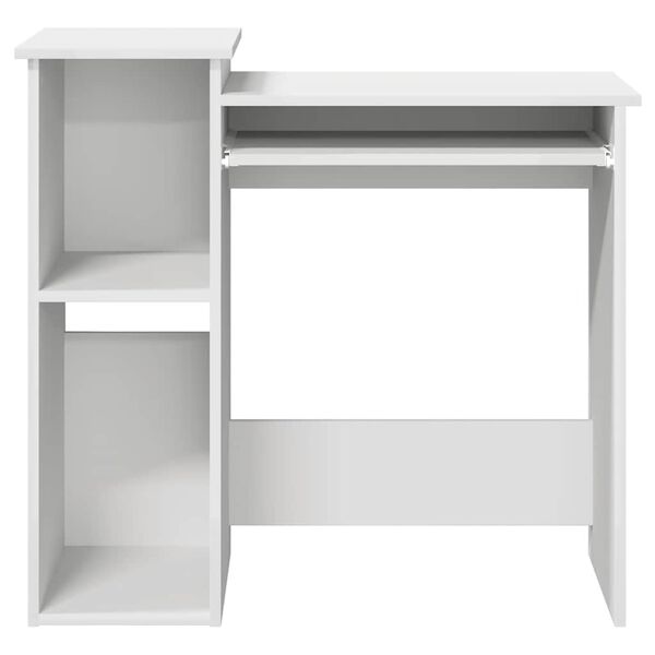Γραφείο vidaXL με ράφια Λευκό 84x40x78 cm Κατασκευασμένο ξύλο