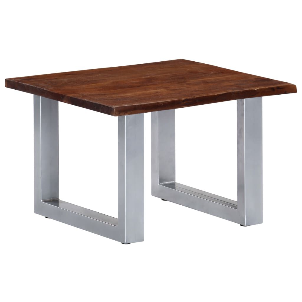 vidaXL Τραπεζάκι Σαλονιού Live Edge 60x60x40 εκ. Μασίφ Ξύλο Ακακίας