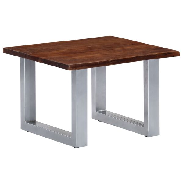 vidaXL Τραπεζάκι Σαλονιού Live Edge 60x60x40 εκ. Μασίφ Ξύλο Ακακίας