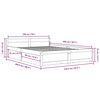 vidaXL Πλαίσιο Κρεβατιού 150 x 200 εκ. Μασίφ Ξύλο King Size