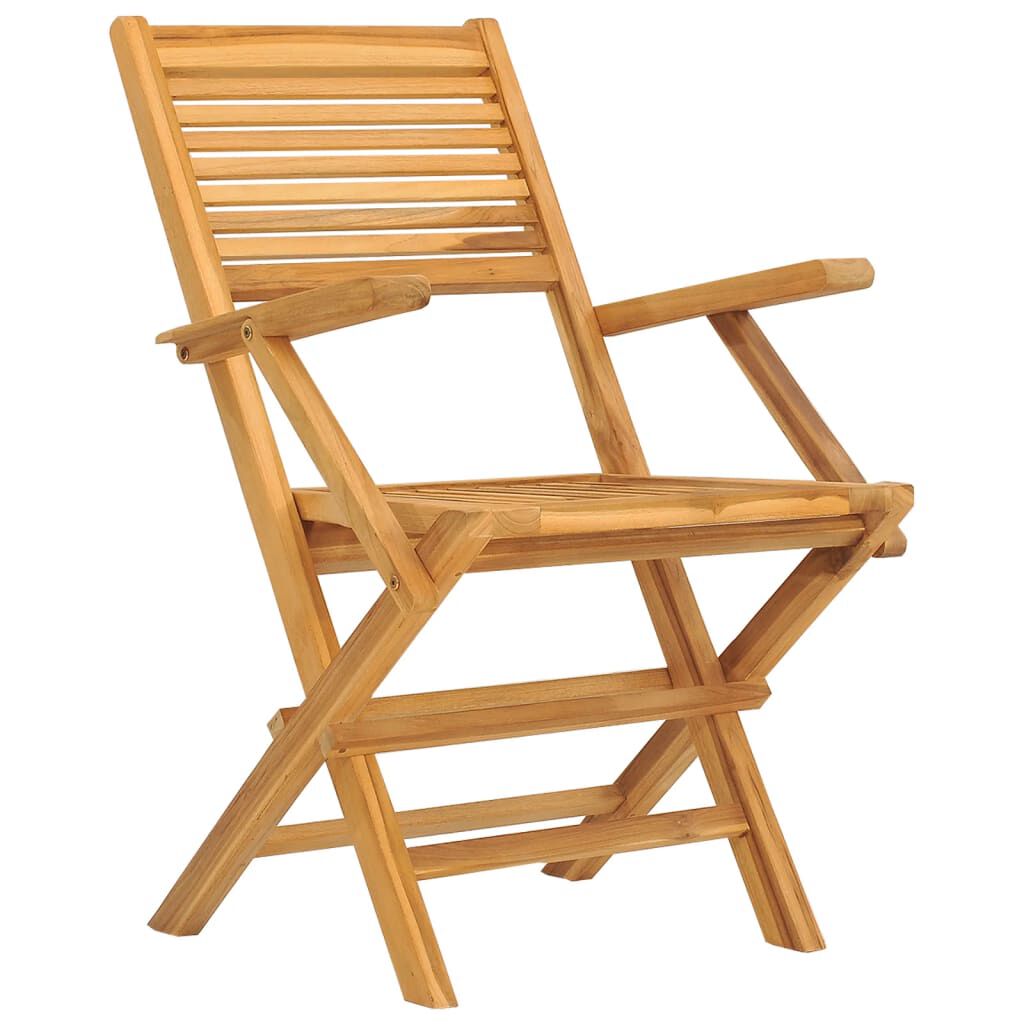 vidaXL Καρέκλες Κήπου Πτυσσόμενες 6 τεμ. 55x62x90 εκ. Μασίφ Ξύλο Teak