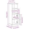 vidaXL Ντουλάπι Μπάνιου VIGO Λευκό 37 x 34 x 110 εκ Μασίφ ξύλο πεύκου