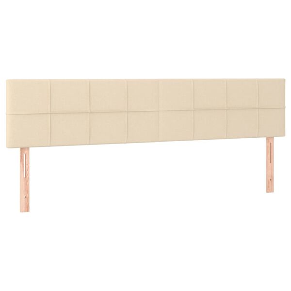 vidaXL Κεφαλάρια Κρεβατιού 2 τεμ. Κρεμ 80 x 5 x 78/88 εκ. Υφασμάτινο